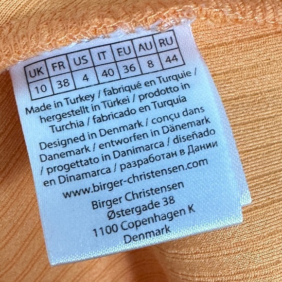 Rotate Birger Christensen Alice Dress Mock Orange Cutout Midi Long Sleeve 4 Mock - Picture 8 of 13